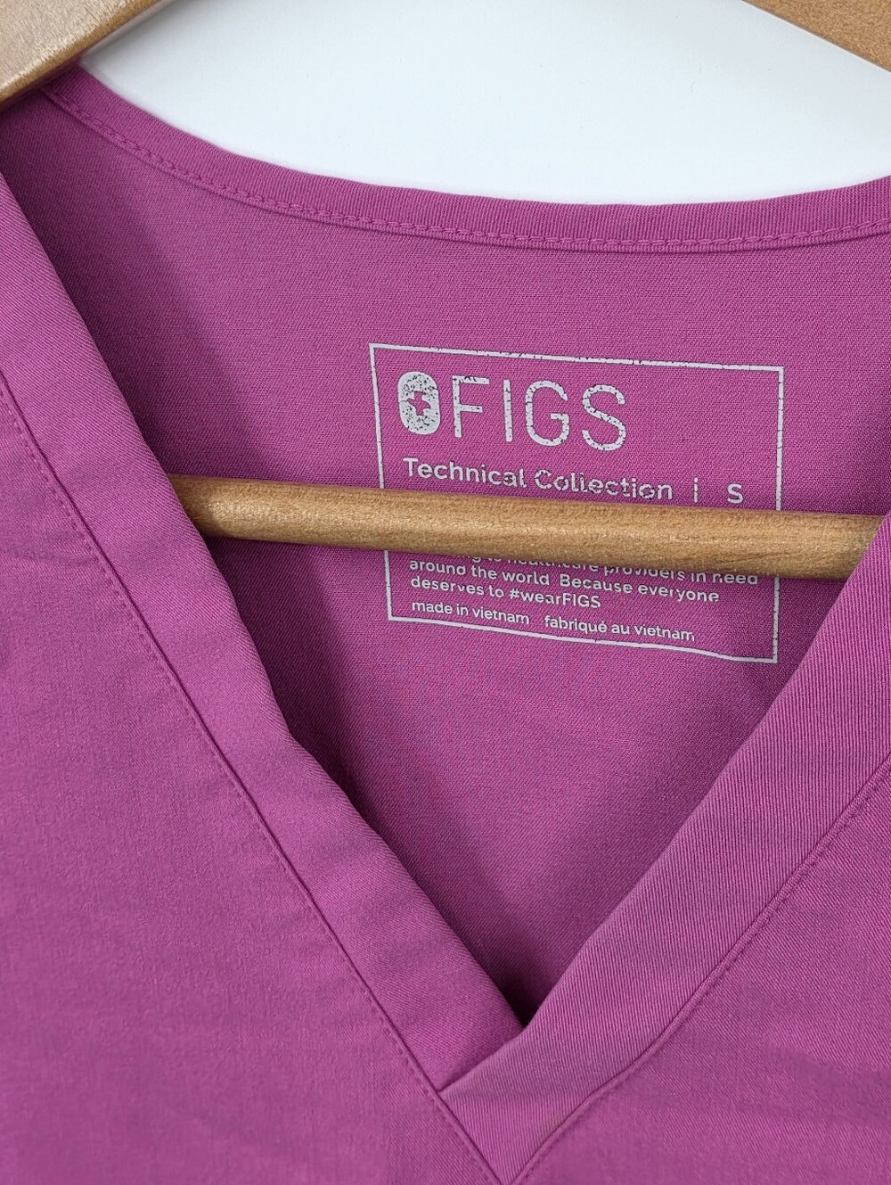 Figs Scrub Top Catarina One Pocket Short Sleeve Pink Small S - Picture 3 of 4